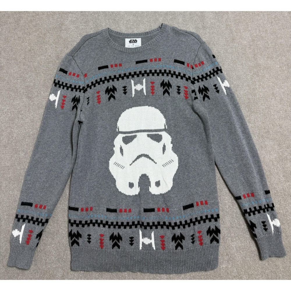 Star Wars Sweater Mens Medium Stormtrooper On The Byas Pullover Sci-Fi